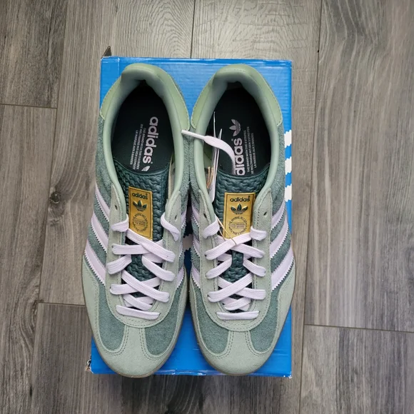 Adidas Gazelle Indoor Sneakers - Sage Green & White - Picture 5 of 6